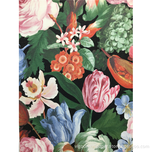 Blumendesign für Home Decor 3D PVC-Tapete